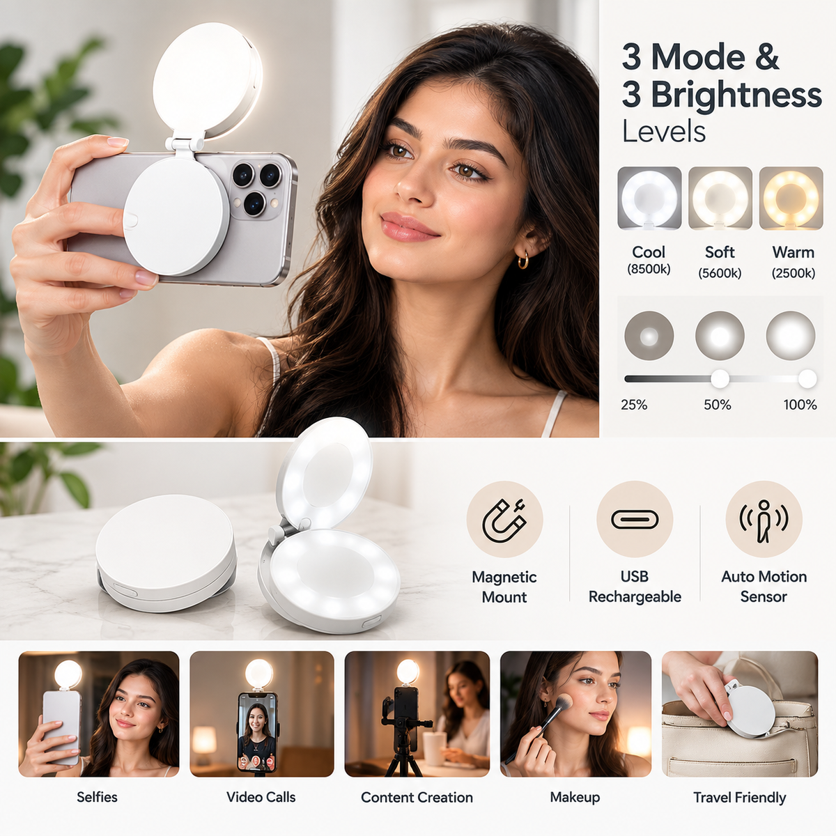 Zenvio Magnetic Selfie Light