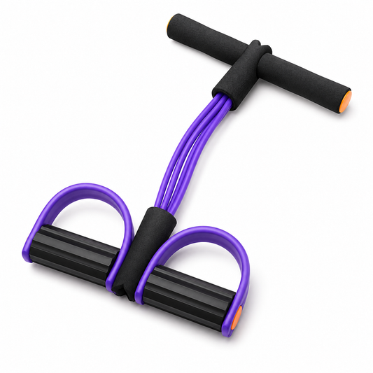4-Tube Yoga Pedal Pull Reducer Resistance Band, Crossfit Exercise Fitness Tummy Body Building Equipment, for Abdomen/Waist/Arm/Leg Stretching...